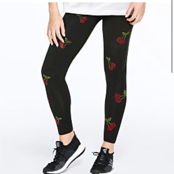 Victoria Secret Yoga Cherry and Peach Cotton Leggings XL bundle - Picture 5 of 8